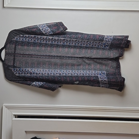 Soft Surroundings-Alejandra Sheer Beaded/Embroidered Kimono Size S/M - Picture 11 of 12